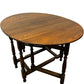 Vintage Drop Leaf Dining Table Oak Finish Foldable Turned Legs (Pre-Loved)