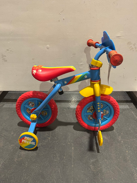 Paw Patrol Light Blue 10” Children’s Balance Bike With Stabilisers (Pre-Loved)