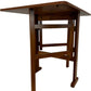 Foldable Drop Leaf Dining Table Rectangular Brown Wood Finish (Pre-Loved)