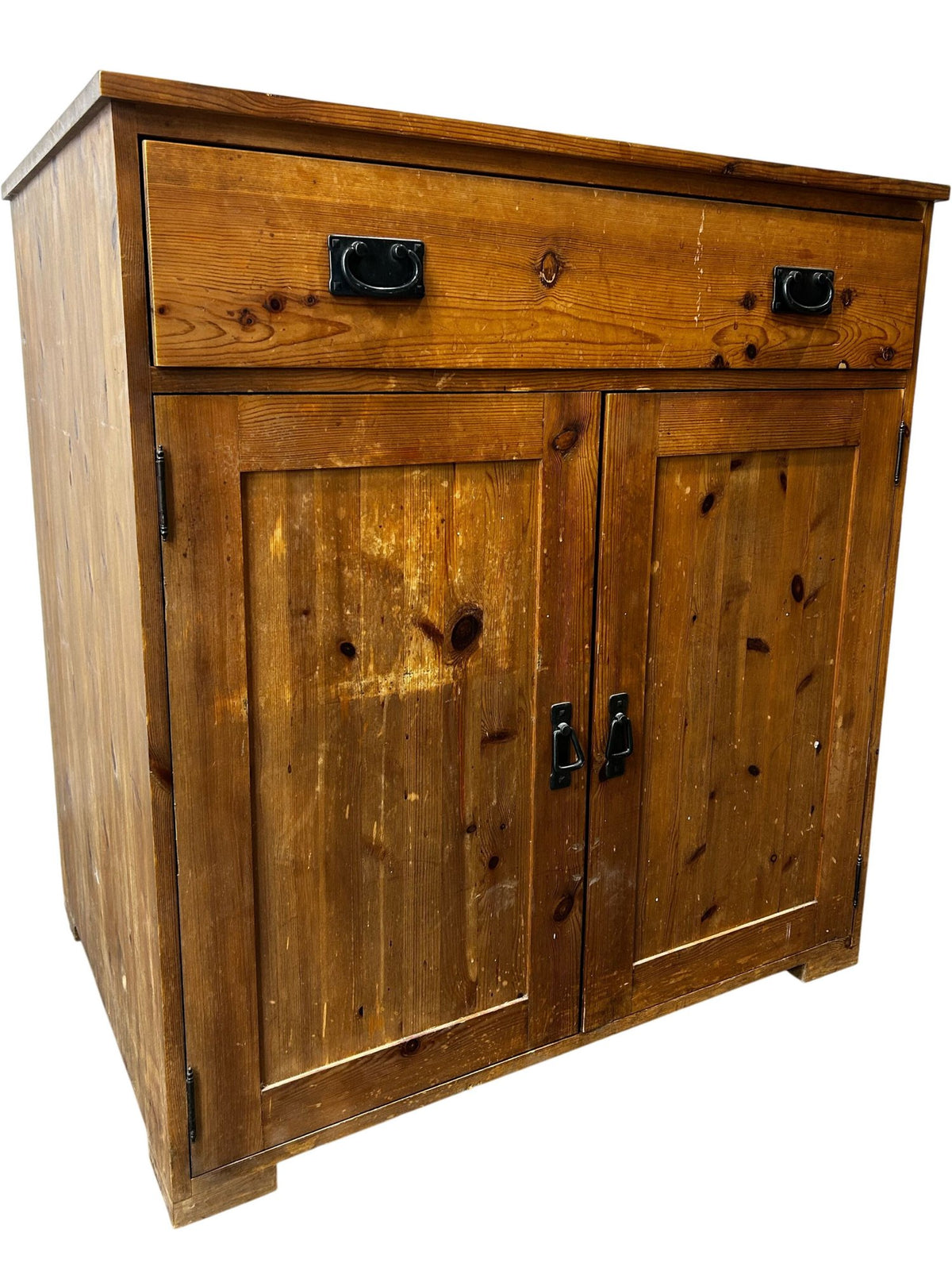 Rustic Pine Sideboard Storage Cabinet 2 Doors 1 Drawer (Pre-Loved)