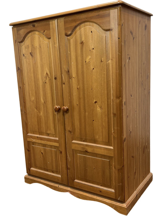 Wooden 2 Door Wardrobe Pine Style (Pre-Loved)