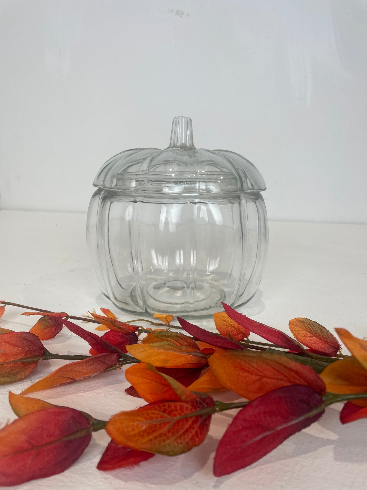 Glass Pumpkin Jar (Pre-loved)