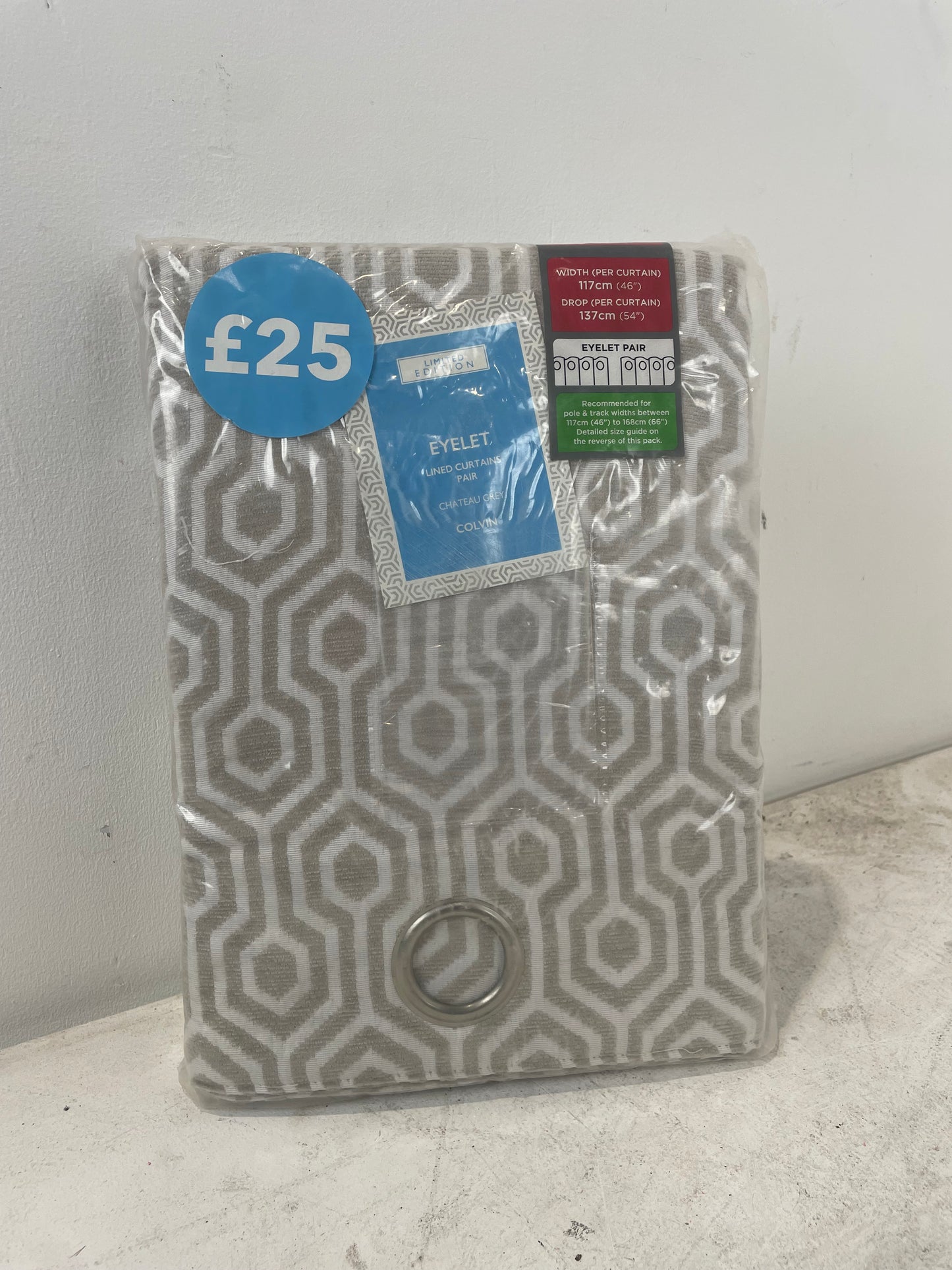 Eyelet Gray Curtains (New)