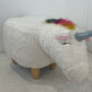 White Fluffy Unicorn Stool (Pre-Loved)