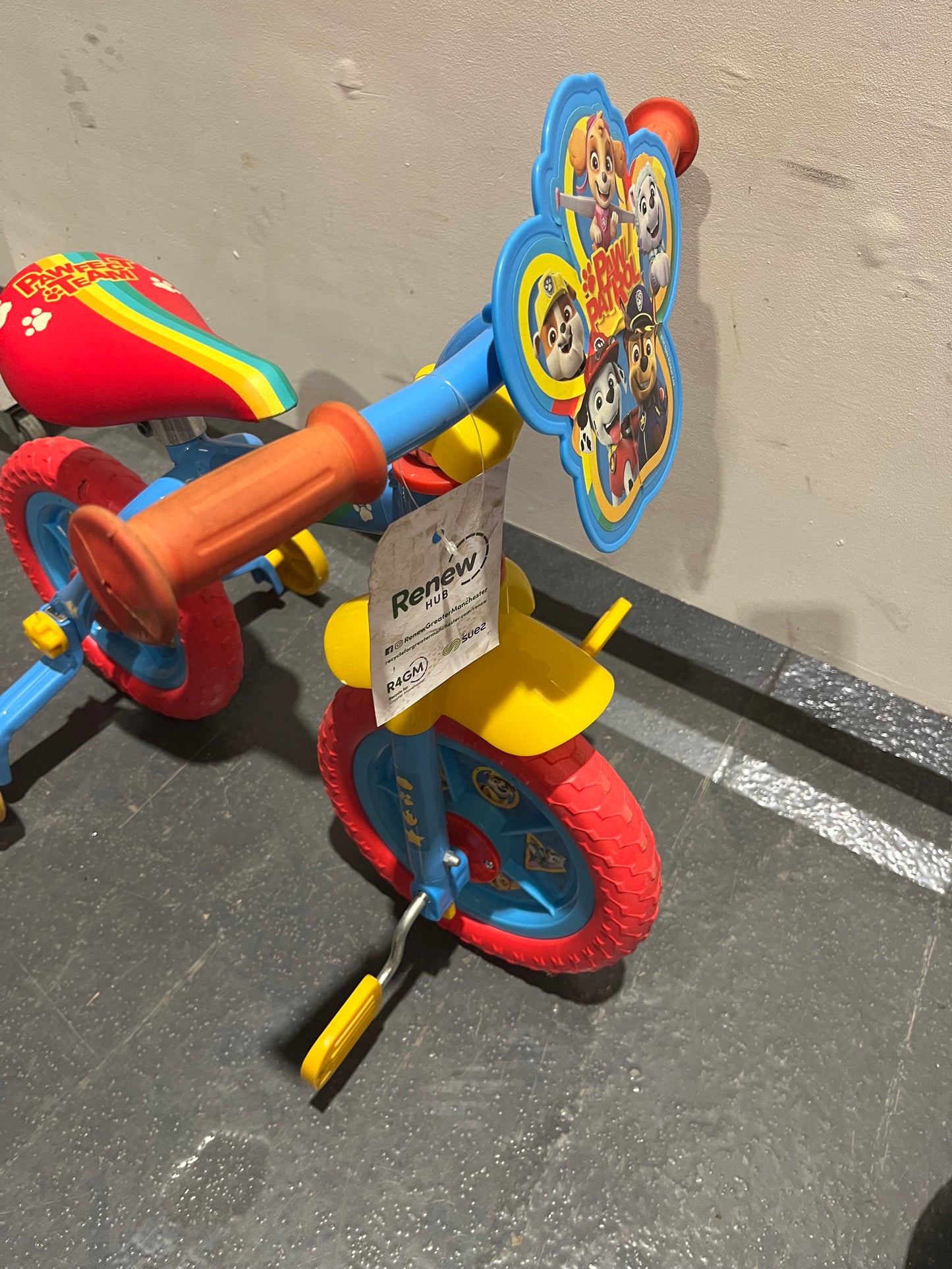 Paw Patrol Light Blue 10” Children’s Balance Bike With Stabilisers (Pre-Loved)