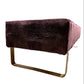 Purple Velvet Chesterfield Ottoman Cushioned Large Entryway Bedroom Footstool Bench (Pre-Loved)