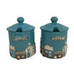 Country Cottage Ceramic Honey Pot And Lid Set of 2 (New)