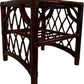 Rattan Wicker Glass Top Side Table with Lower Shelf (Pre-Loved)