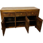 Vintage Solid Wood Sideboard with 3 Drawers & 2 Cupboards (Pre-Loved)