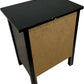 Black 2 Drawer Bedside Table Nightstand Bedroom Storage Cabinet (Pre-Loved)