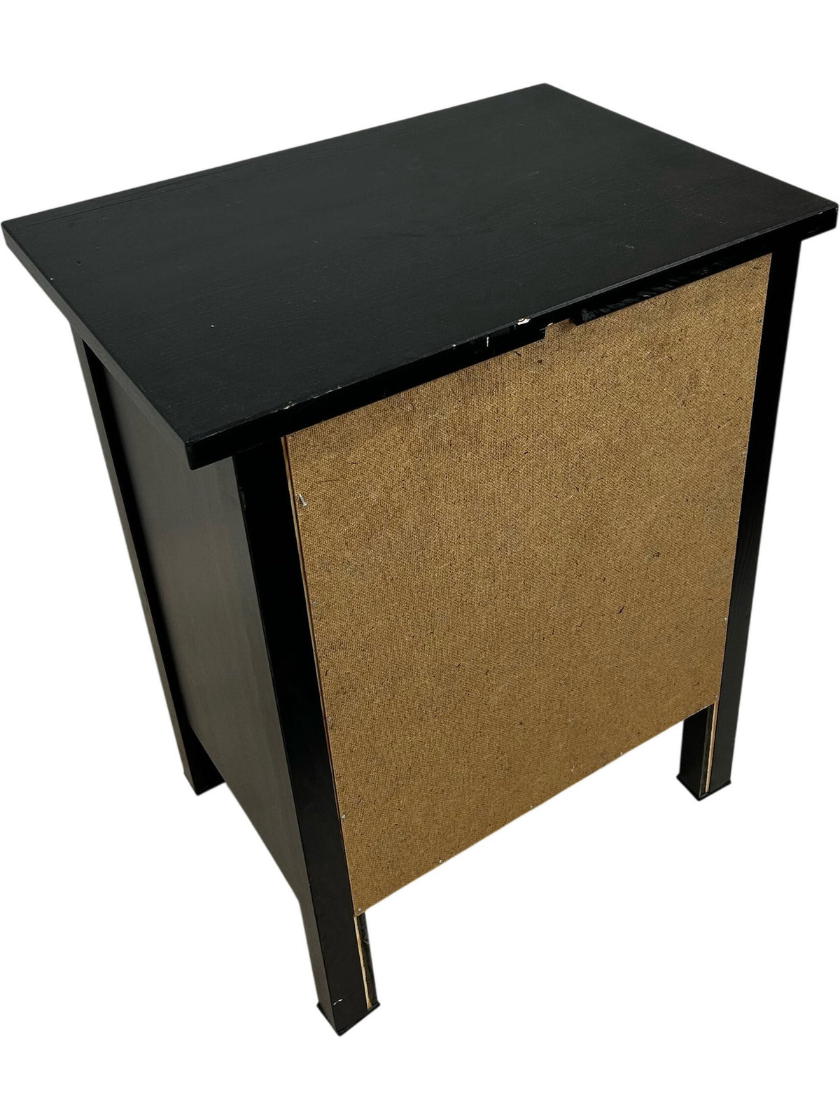 Black 2 Drawer Bedside Table Nightstand Bedroom Storage Cabinet (Pre-Loved)