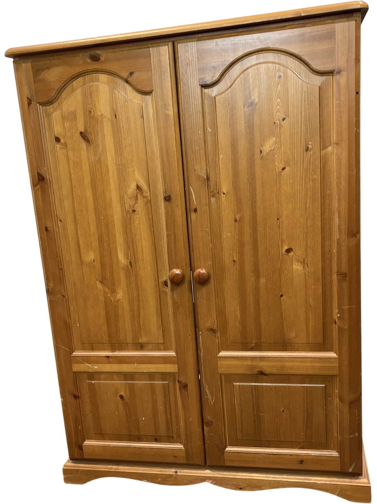 Wooden 2 Door Wardrobe Pine Style (Pre-Loved)