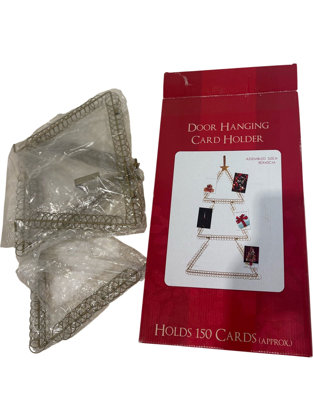 Gold Door Hanging Card Holder 80x43cm (Unused)
