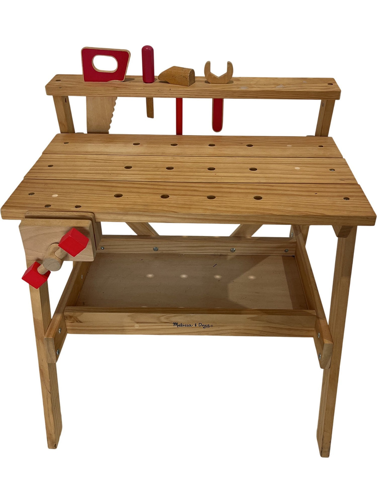 Melissa & Doug Children's Wooden Toy Workbench Pretend Play Set (Pre-Loved)