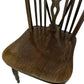 Pair of Vintage Wooden Spindle Back Dining Chairs Dark Wood Finish (Pre-Loved)
