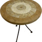 Round Mosaic Stone Top Side Table with Metal Tripod Legs (Pre-Loved)