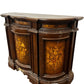 Antique Style Marquetry Curved Front Sideboard Floral Inlay (Pre-Loved)