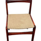 Vintage Mid Century Set of 2 Dining Chairs Wood Frame Beige Seat (Pre-Loved)