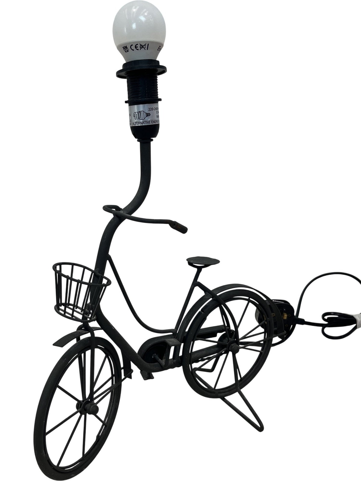 Bicycle Rustic Metal Table Lamp (Pre-Loved)