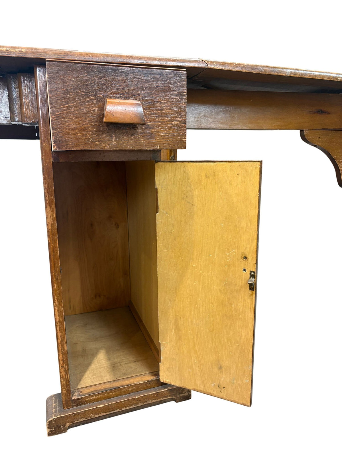Vintage Wooden Drop Leaf Dining Table with Storage (Pre-Loved)