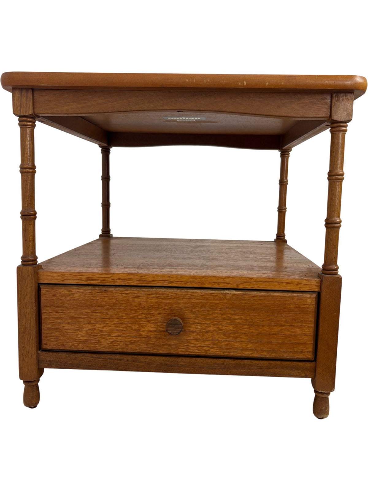 Vintage Wooden Side Table Square With Drawer (Pre-Loved)