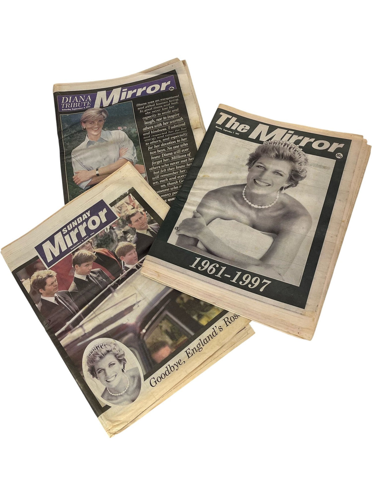 The Mirror Diana Tribute Newspaper Collection (Pre-Loved)