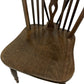 Pair of Vintage Wooden Spindle Back Dining Chairs Dark Wood Finish (Pre-Loved)