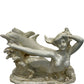 Mermaid and Dolphin Decorative Statue 56cm (Pre-Loved)
