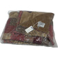 Laura Ashley Red Gold Throw Blanket Patchwork Design (Pre-Loved)