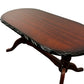 Vintage Oval Coffee Table Carved Edge Pedestal Base Mahogany Style (Pre-Loved)