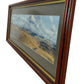 Framed Panoramic Countryside Landscape Scene Wooden Frame Wall Art (Pre-Loved)
