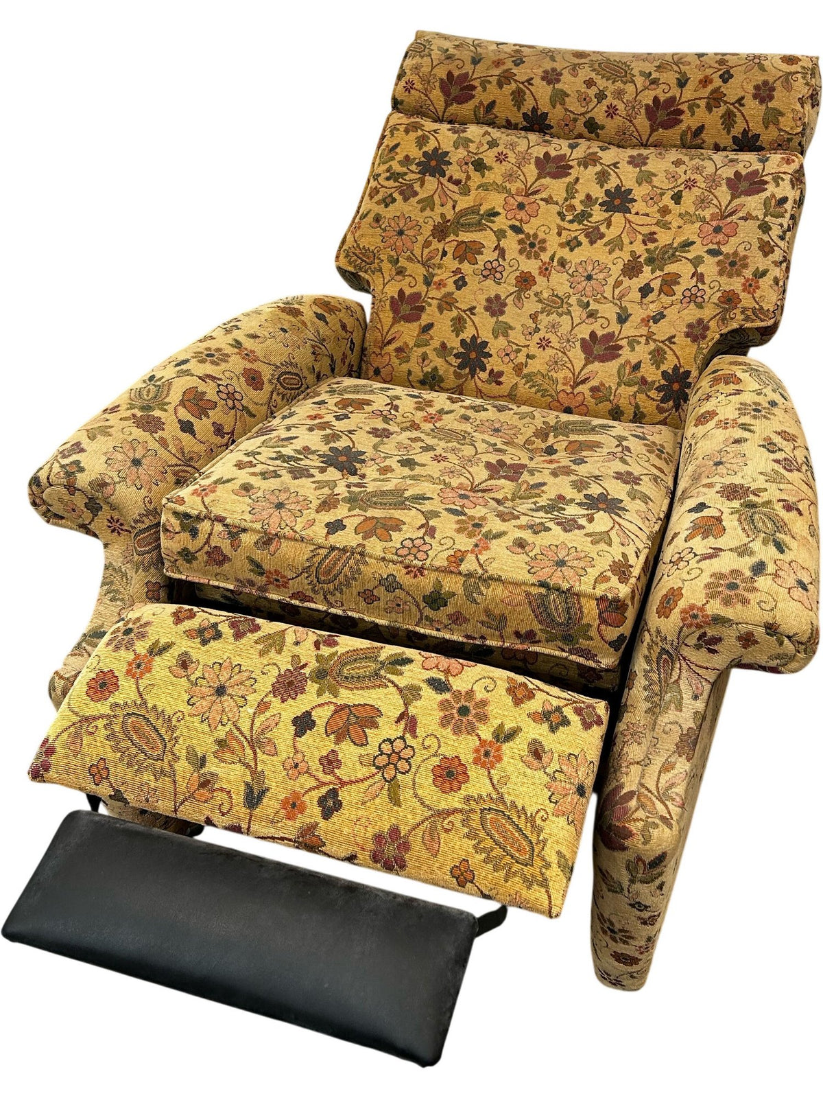 Floral Manual Recliner Armchair High Back with Footrest (Pre-Loved)