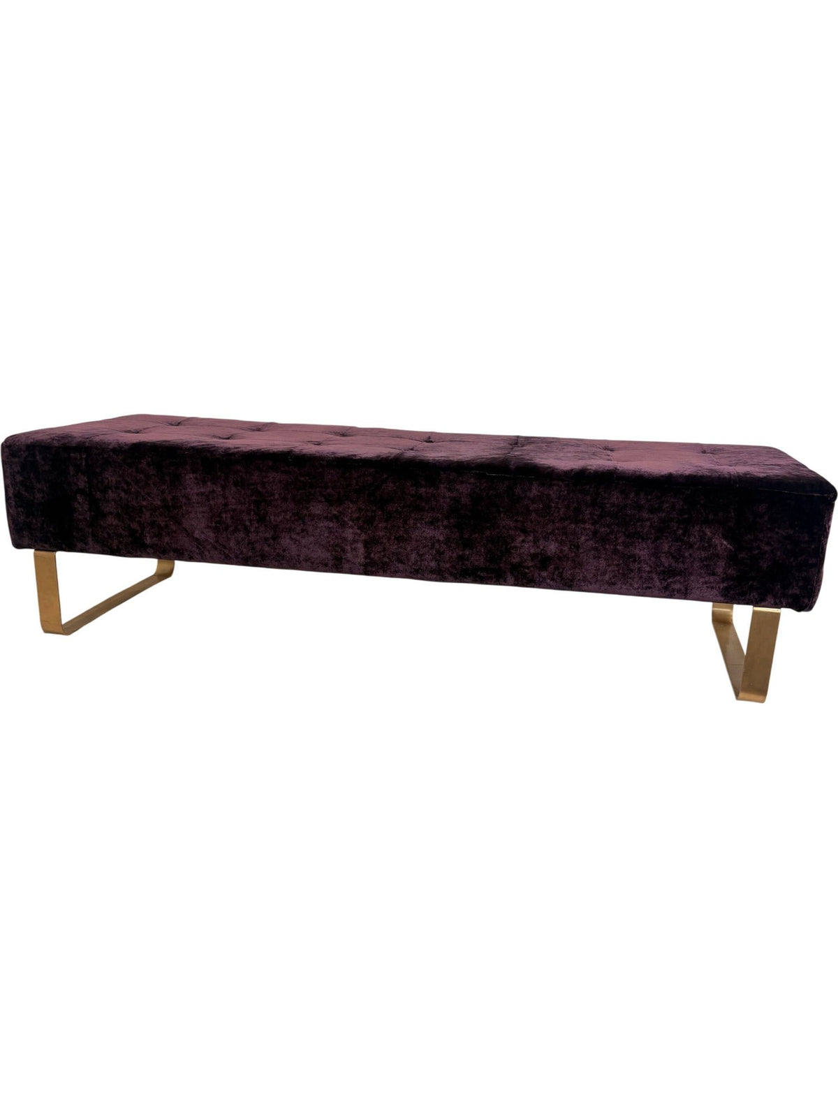Upholstered Bench Purple Velvet (Pre-Loved)