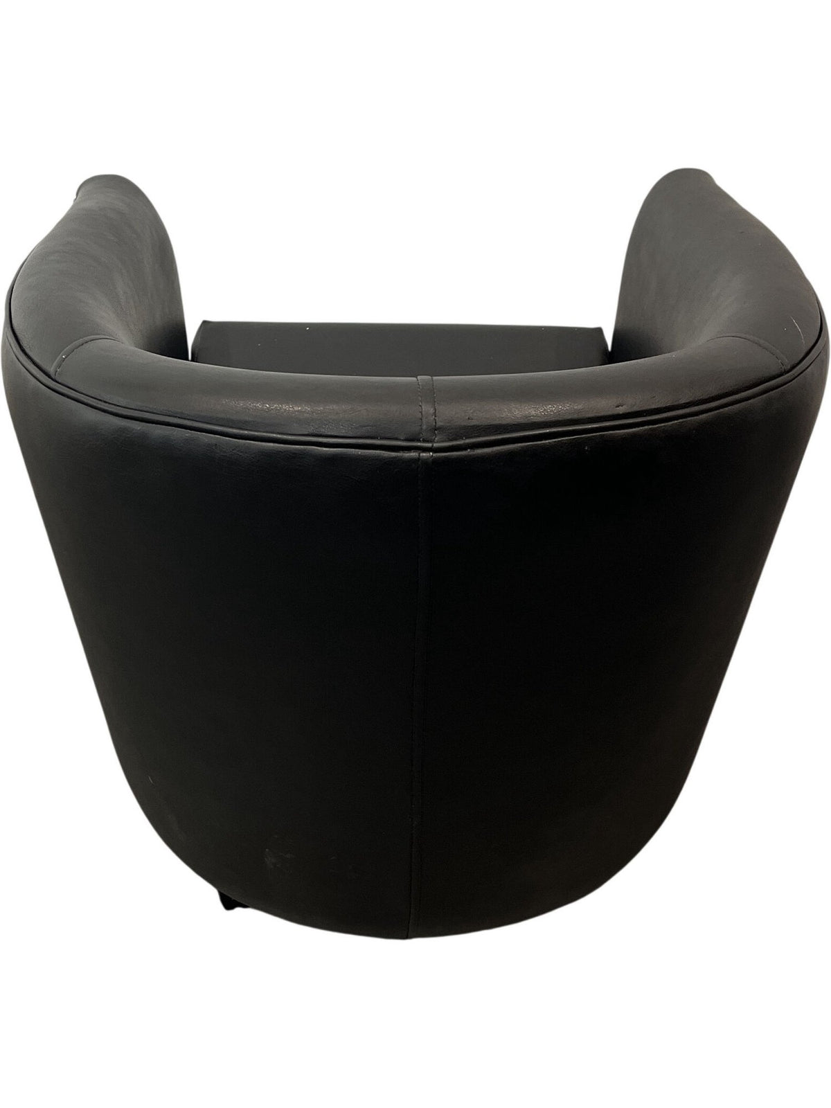 Black Faux Leather Accent Chair Armchair Upholstered (Pre-Loved)