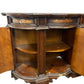 Antique Style Marquetry Curved Front Sideboard Floral Inlay (Pre-Loved)