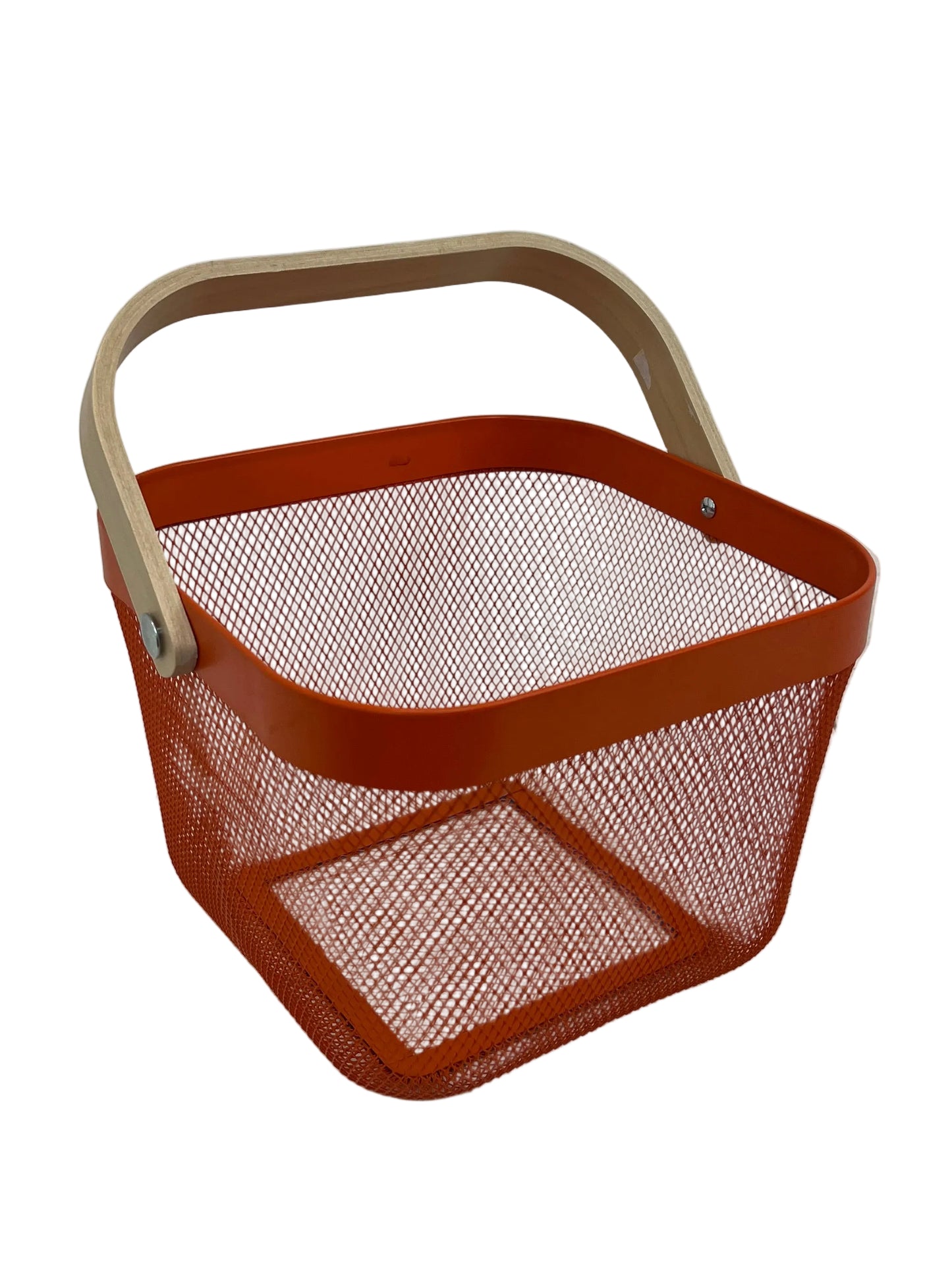 Orange Mesh Metal Wire Storage Basket (Pre-Loved)