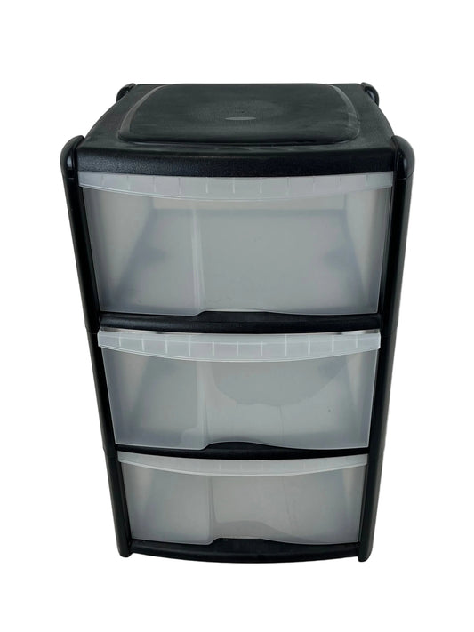 Black Plastic Set Of Drawers (Pre-Loved)