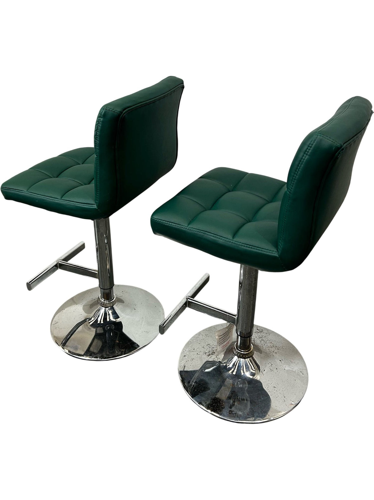 Green Bar Stools Adjustable Height (Pre-Loved)