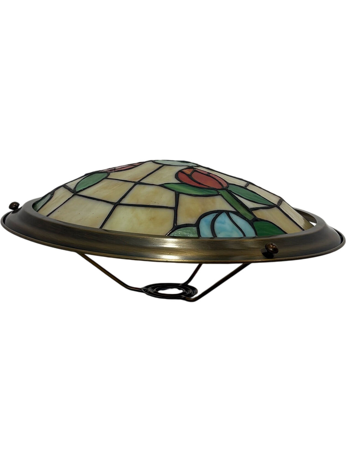 Art Nouveau Stained Glass Lamp Shade Floral Pattern (Pre-Loved)