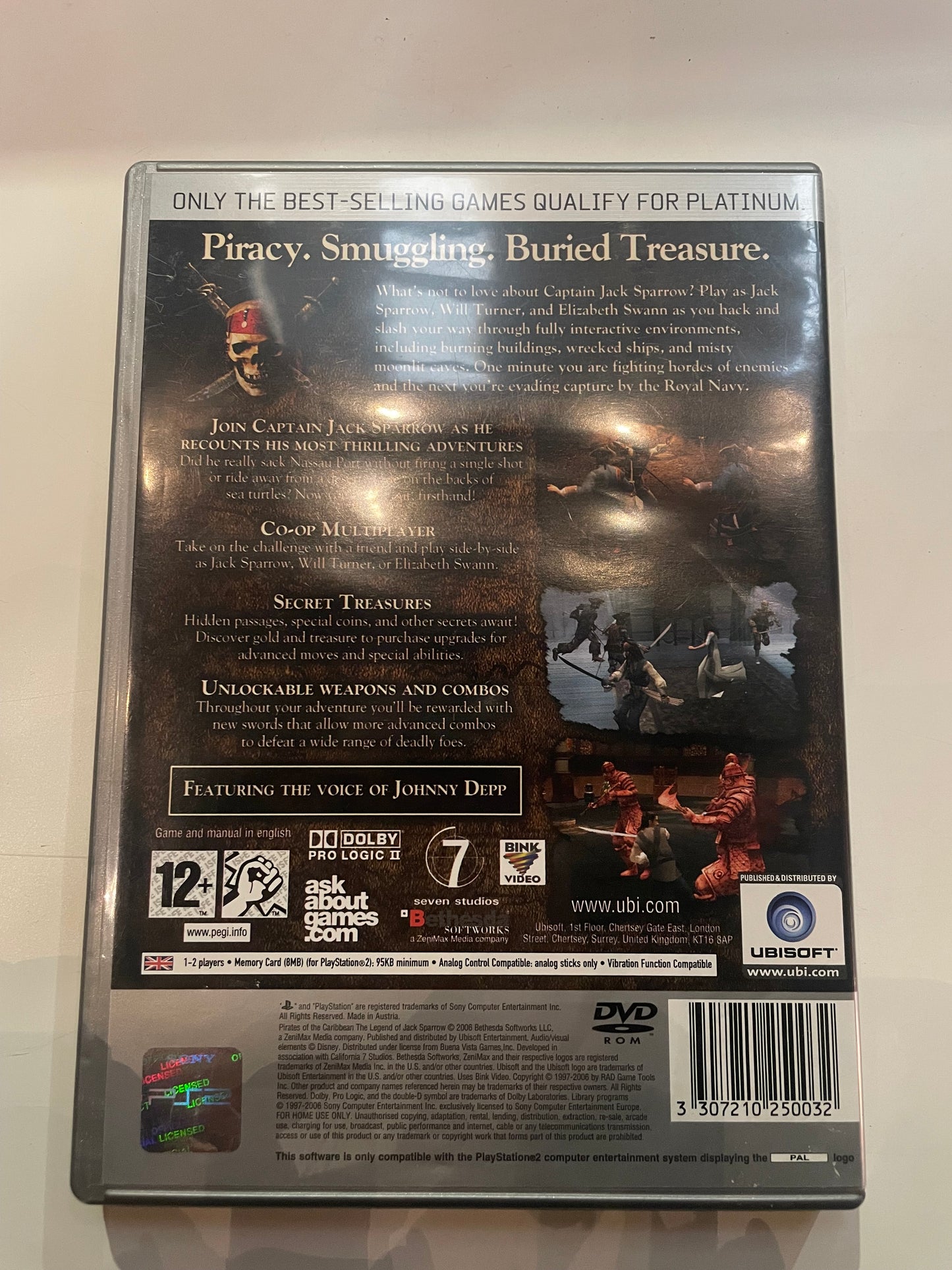 PS2 Pirates Of The Caribbean- The Legend Of Jack Sparrow (Pre-Loved)