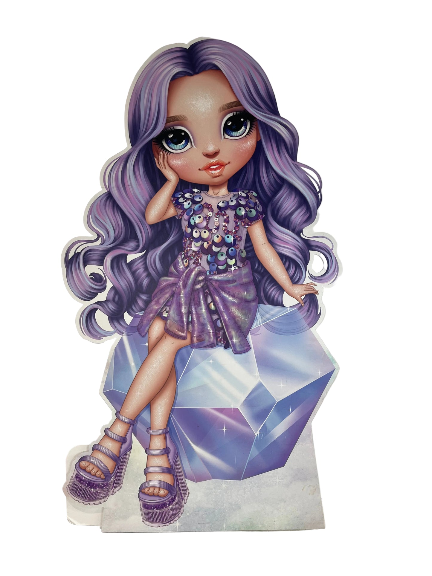 Rainbow High Violet Willow Cardboard Cut-Out Doll (Pre-Loved)