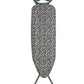 Folding Ironing Board Black And White Leaf Design Cover (Pre-Loved)