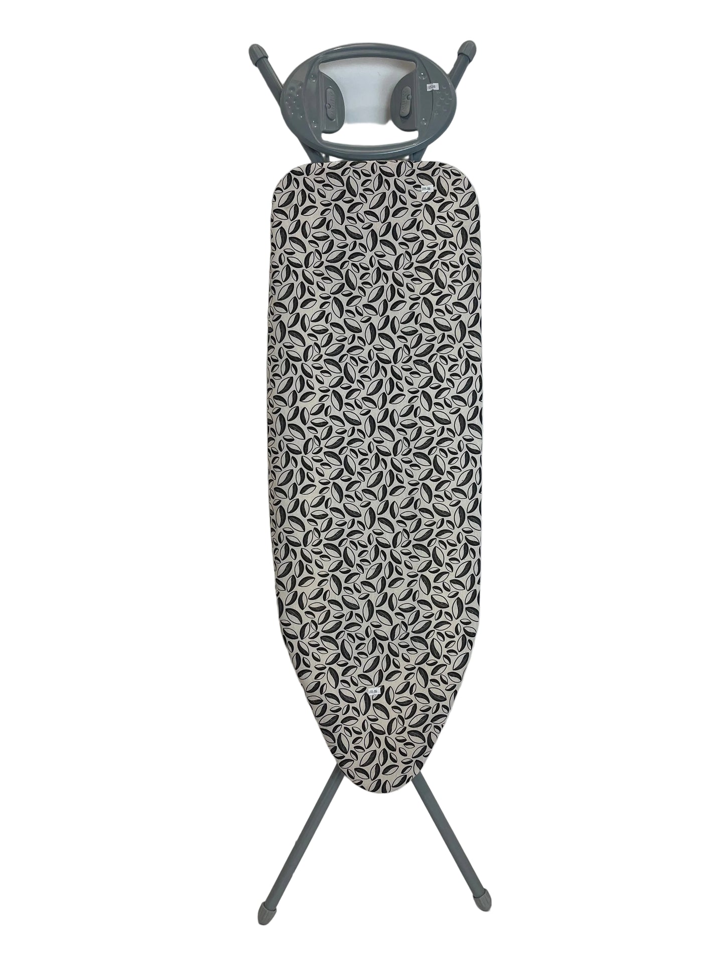 Folding Ironing Board Black And White Leaf Design Cover (Pre-Loved)