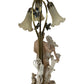 Academy Porcelain Table Lamp Figurine Floral Design Art Deco Style (Pre-Loved)