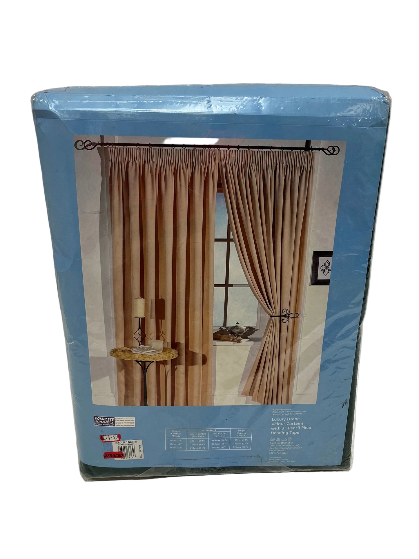 Luxury Green Velour Curtains (New)