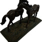 Bronze Effect Three Horse Equestrian Sculpture on Base (Pre-Loved)