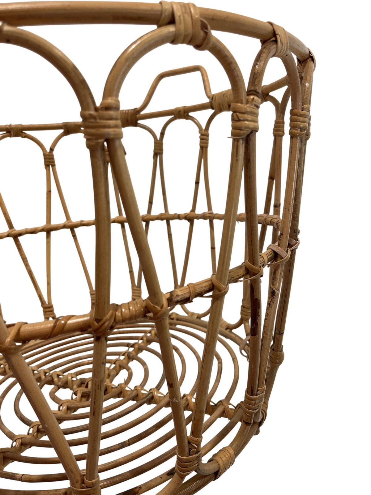 IKEA SNIDAD Basket Natural Bamboo Rattan Storage (Pre-Loved)