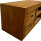 Wooden TV Stand Media Unit with 2 Drawers & Open Shelves (Pre-Loved)