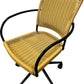 Rattan Office Chair with Black Metal Frame (Pre-Loved)