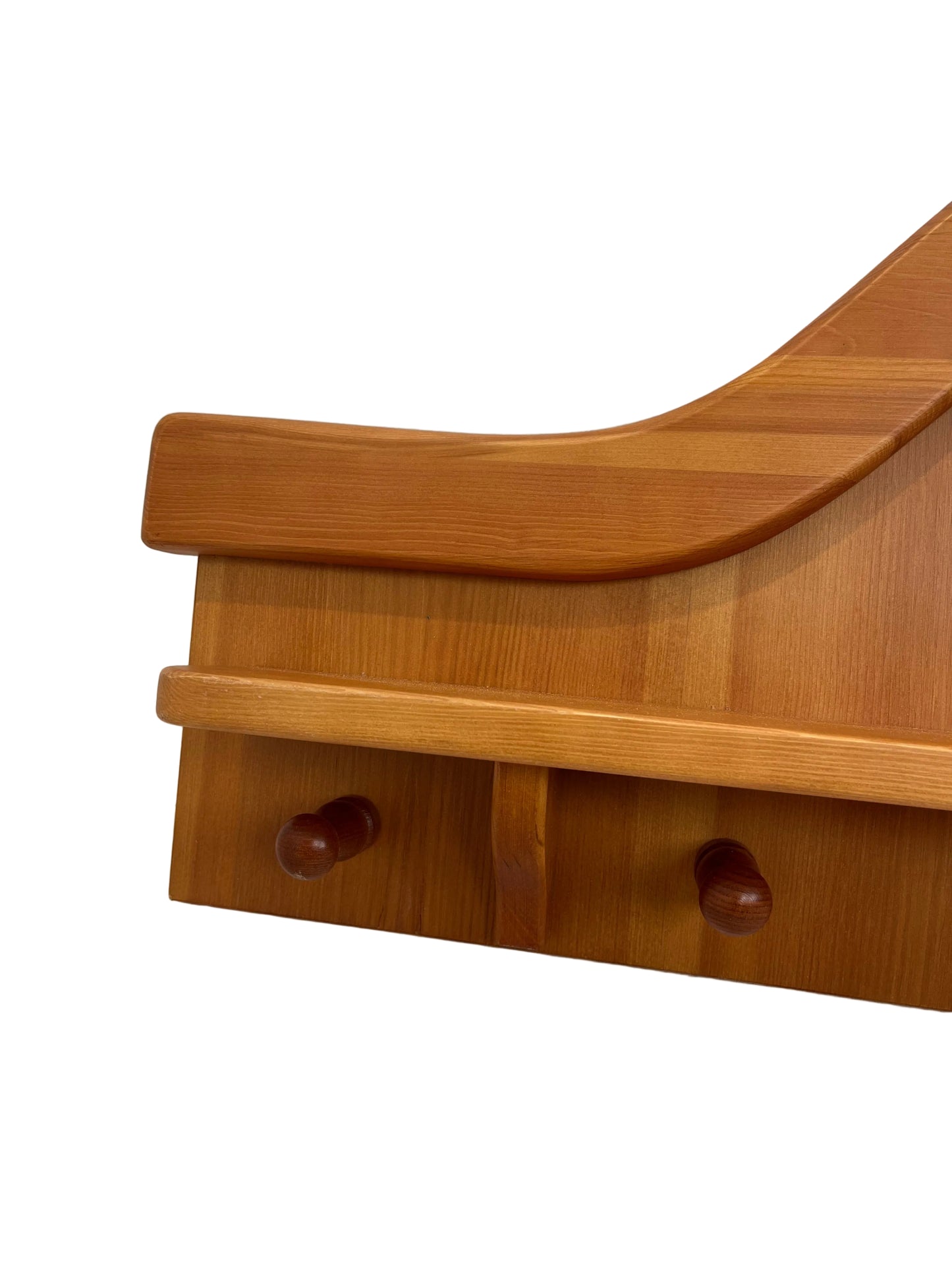 Solid Wood Wall Mounted Coat Rack Shelf (Pre-Loved)